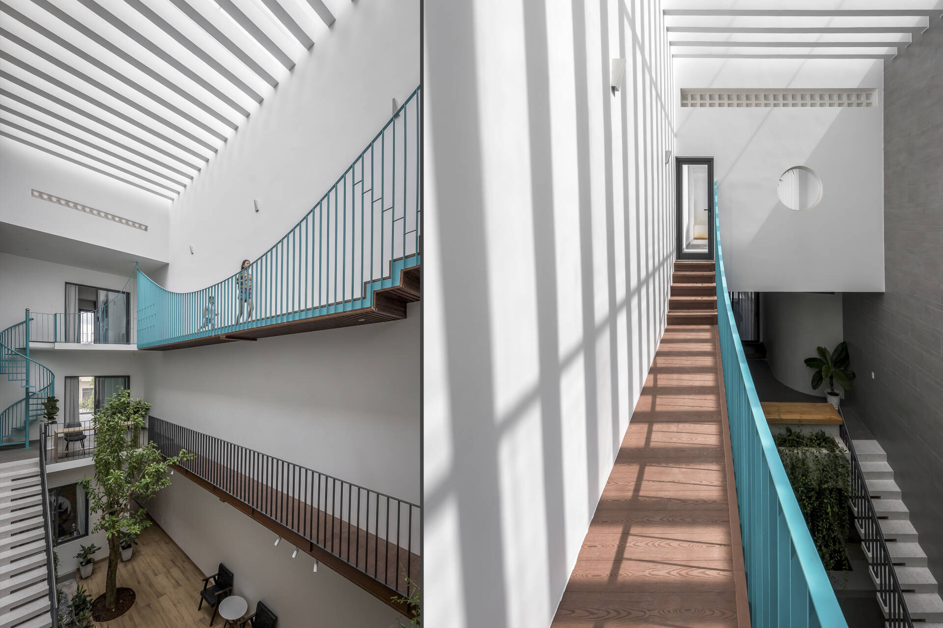 Cầu treo màu xanh độc đáo, kết nối hai không gian trong ngôi nhà ống ở Đồng Nai 3 Cầu treo màu xanh độc đáo, kết nối hai không gian trong ngôi nhà ống ở Đồng Nai 3