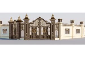 Mẫu cổng nhôm đúc Trống Đồng mẫu kín 3