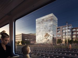 Tòa nhà năng lượng mặt trời tỏa sáng với mặt tiền trong suốt 8