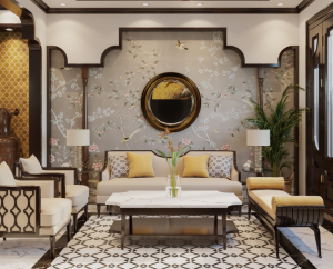 Biệt thự 3 tầng phong cách Đông Dương kết hợp nét tinh tế hiện đại 19