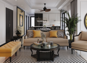 Phong cách Indochine cực chất trong căn hộ siêu dài 166m2 11