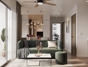 Vẻ đẹp nhẹ nhàng tinh tế trong căn hộ 75m2, 2PN+1 4
