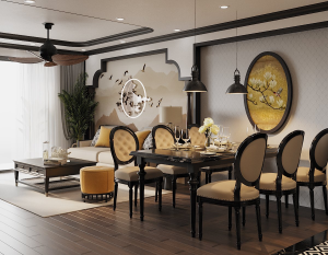 Nội thất Indochine sang trọng, huyền bí trong căn hộ 120m2 5