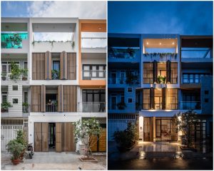 Nhà của Ngọc với lam chắn nắng bao phủ mặt tiền 35