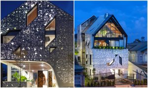 Lớp thép cắt CNC tuyệt đẹp bao phủ mặt tiền homestay Đà Lạt 1