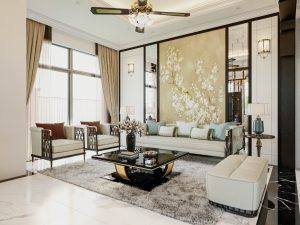 Biệt thự 4 tầng 1 tum phong cách Đông Dương đẹp mê 3