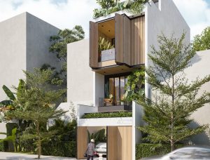 Nhà phố 3 tầng rợp bóng cây xanh, không gian ngập tràn gió mát 123