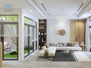 Ngôi nhà tạo nguồn đối lưu gió từ những khoảng sân vườn mini 35