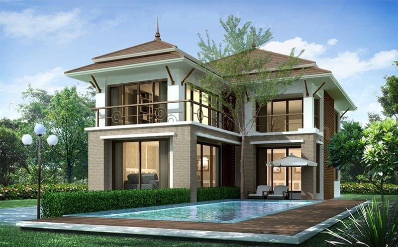 Biệt thự 2 tầng mái Thái tạo không gian sống xanh, đón gió trời mát lạnh 5