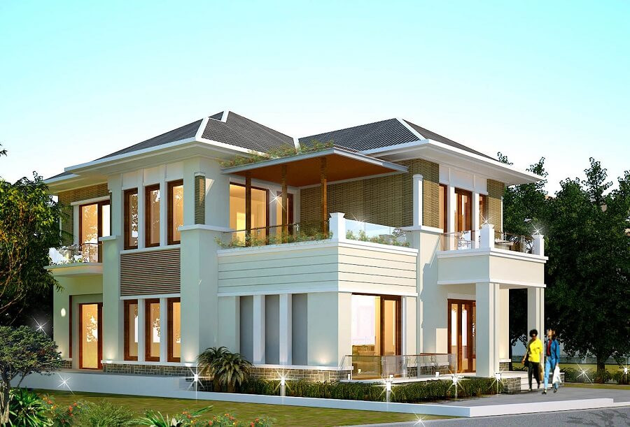Biệt thự 2 tầng mái Thái tạo không gian sống xanh, đón gió trời mát lạnh 6