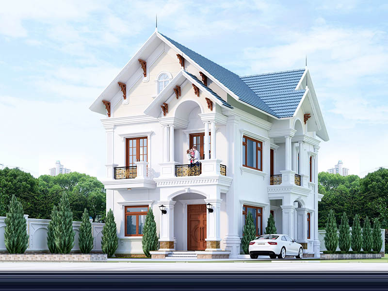 Biệt thự 2 tầng mái Thái tạo không gian sống xanh, đón gió trời mát lạnh 1