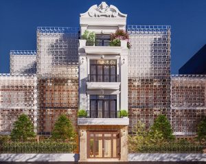 Mẫu nhà phố tân cổ điển 4 tầng sang trọng, tiện nghi 97