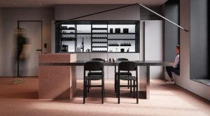 Lạ mắt căn hộ tối giản với bề mặt xi măng màu đỏ 39