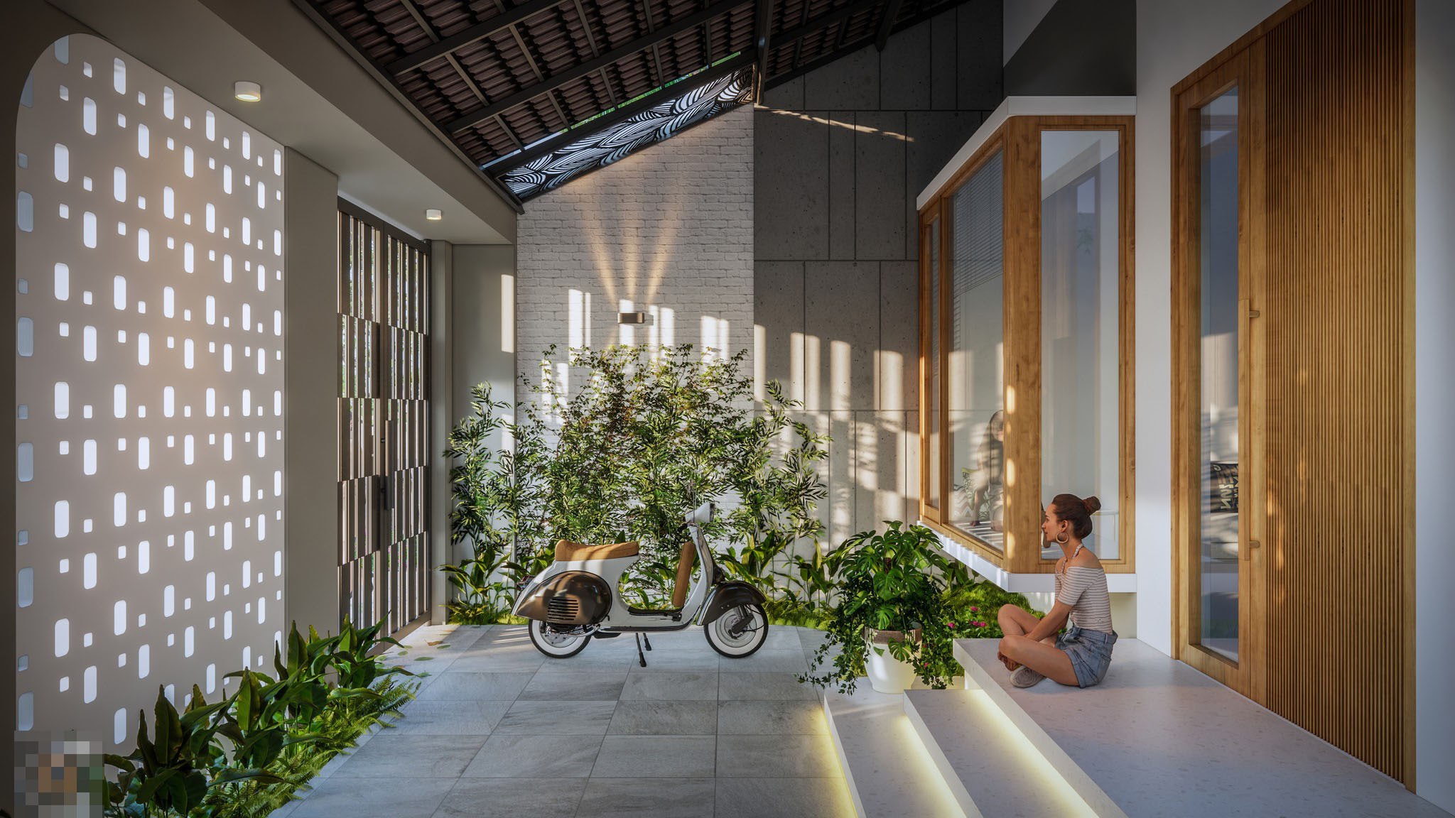 Ngôi nhà cấp 4 ở Bình Thuận mặt tiền lấy ý tưởng từ sóng biển và lưới đánh cá 1
