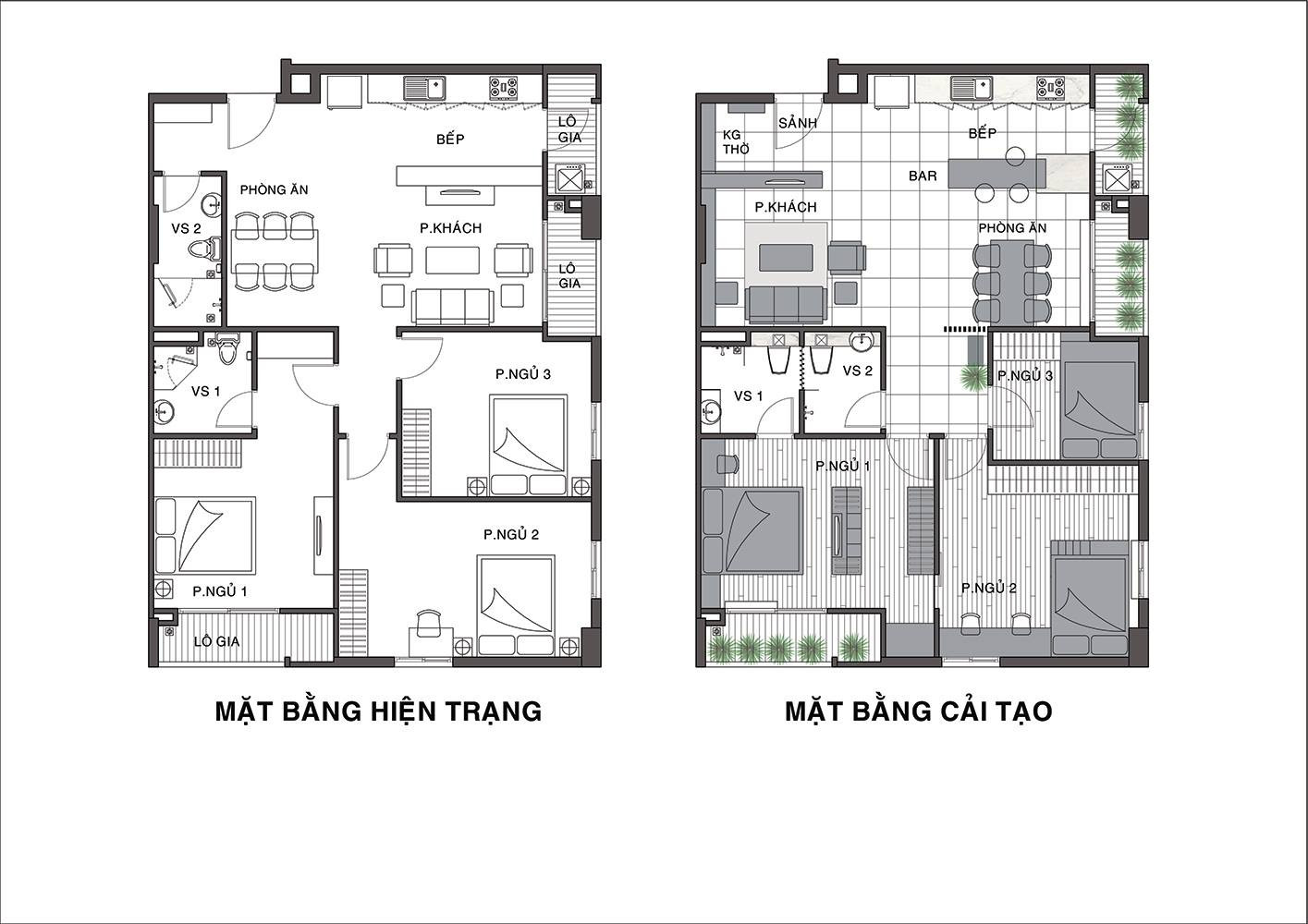 Khám phá căn hộ hơn 100m2, di dời phòng tắm không ảnh hưởng đến kết cấu 2