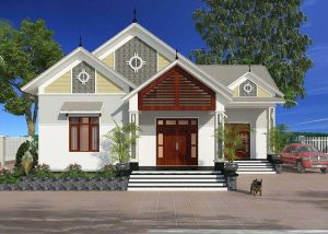 Mẫu nhà vườn đẹp 1 tầng 4 phòng ngủ, nhìn là mê 56