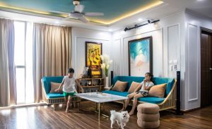 Ghé thăm căn hộ ngập tràn màu xanh dịu mát ở Hà Nội 2