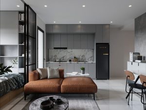 Thú vị căn hộ nhỏ ở Hà Nội với phòng ngủ tích hợp trong phòng khách 39