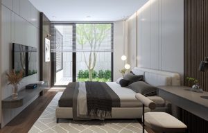 Khai thác không gian vườn nghỉ dưỡng trong căn nhà 2 tầng hiện đại 5