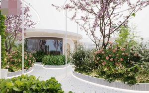 Thiên đàng xanh mướt: Sắc hoa rực rỡ trong biệt thự trắng muốt 24