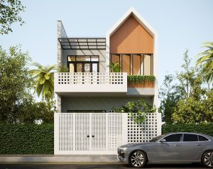 Top 5 mẫu nhà ống 2 tầng hiện đại nông thôn dưới 400 triệu 3