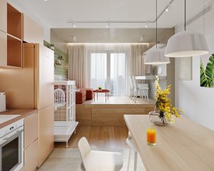 Sắc màu tươi vui: Thiết kế nội thất cho căn hộ 46m2 1