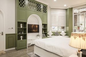 "Biến hóa nhà phố chật với nét cổ điển và không gian thoải mái màu xanh cốm" 74