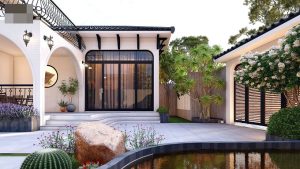 Nhà mái dốc với sân vườn: giảm 80% nhu cầu tiêu thụ điện vào ban ngày. 14