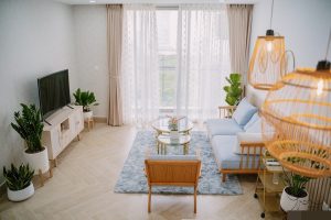 "Thiết kế căn hộ 121m2 với phong cách Tropical và sử dụng vật liệu tự nhiên" 2