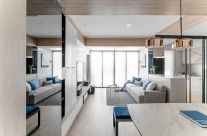 "Trải nghiệm căn hộ mát mẻ với gam màu xanh dương cho ngày nắng thêm dễ chịu" 106