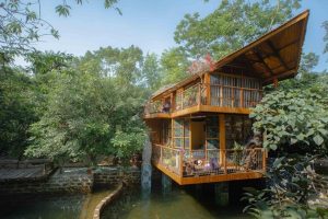 Ngọa Long Am: Ngôi nhà bằng khung thép hình cánh diều 'lượn trên bầu trời' 17