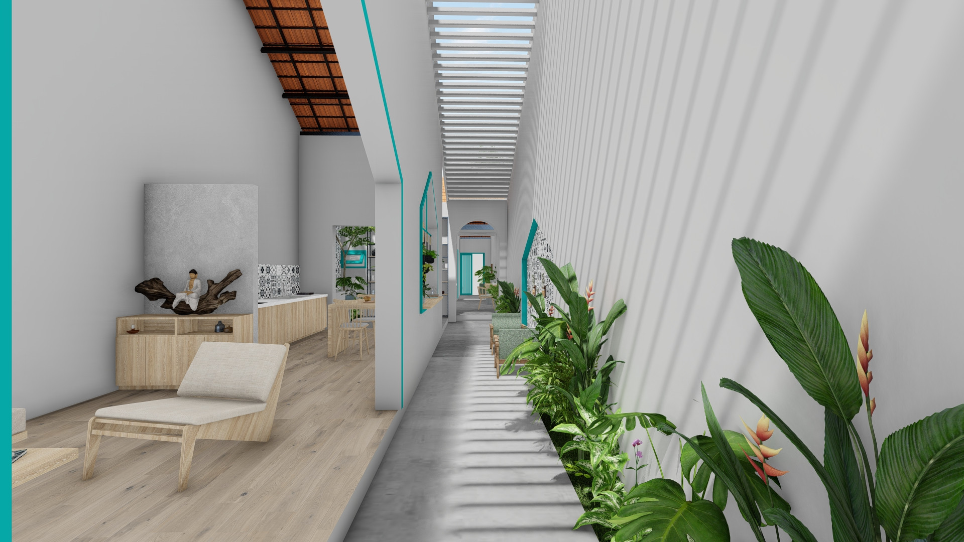 Tận hưởng không gian rộng rãi và bài trí đẹp mắt của ngôi nhà mái dốc cấp 4 như homestay 1