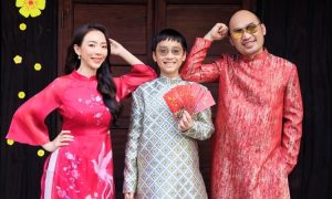 Gia đình Thu Trang và Tiến Luật tham gia dự án phim Tết 7