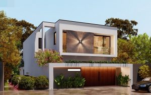 Thiết kế hiện đại: Nhà phố vuông vức với phòng tắm hướng ra vườn và nội thất đẳng cấp 3