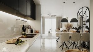 "Siêu phẩm căn hộ độc đáo: thiết kế chỉ sử dụng màu đen và trắng tại Hà Nội" 1