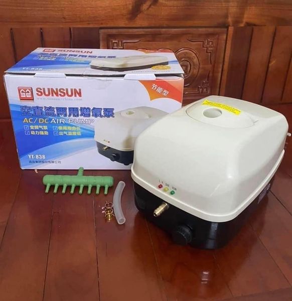 Máy Sủi Oxy Tích Điện SunSun YT: Giải Pháp Hoàn Hảo Cho Hồ Koi 1