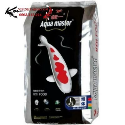 Cám Aquamaster Hi Growth đóng gói 10kg, lựa chọn tiết kiệm cho người nuôi cá Koi số lượng lớn, đảm bảo dinh dưỡng và tăng trưởng tối ưu